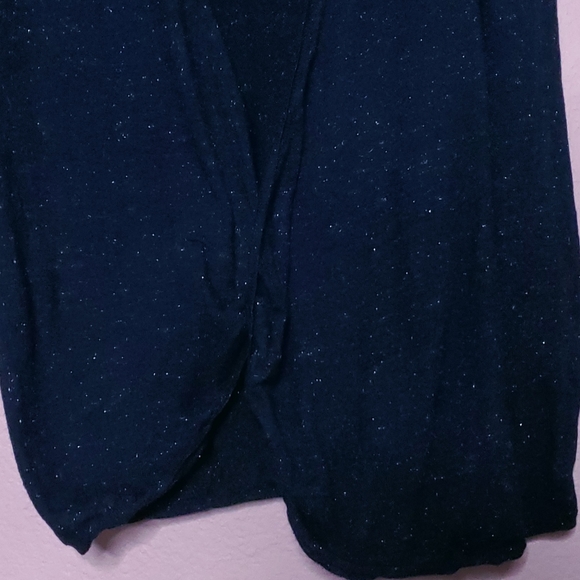 Naf Naf Paris Metallic Sparkle Navy Cardigan - Picture 10 of 15